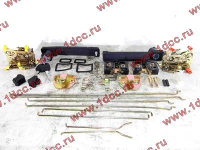 Ремкомплект замков на две двери (ручки внутренние, наружные, личинки, тяги) SH F3000/SH F2000 SHAANXI / Shacman (ШАНКСИ / Шакман)  фото 1 Краснодар